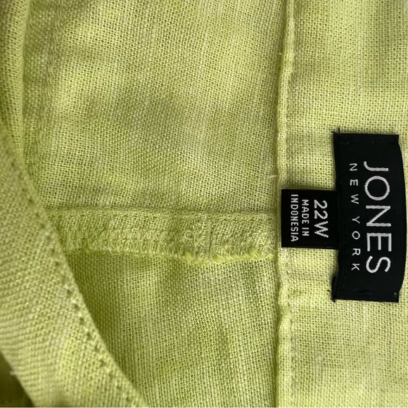 Jones New York NWT Light Green Linen Blend Lagenlook Trousers Pants - Picture 11 of 11
